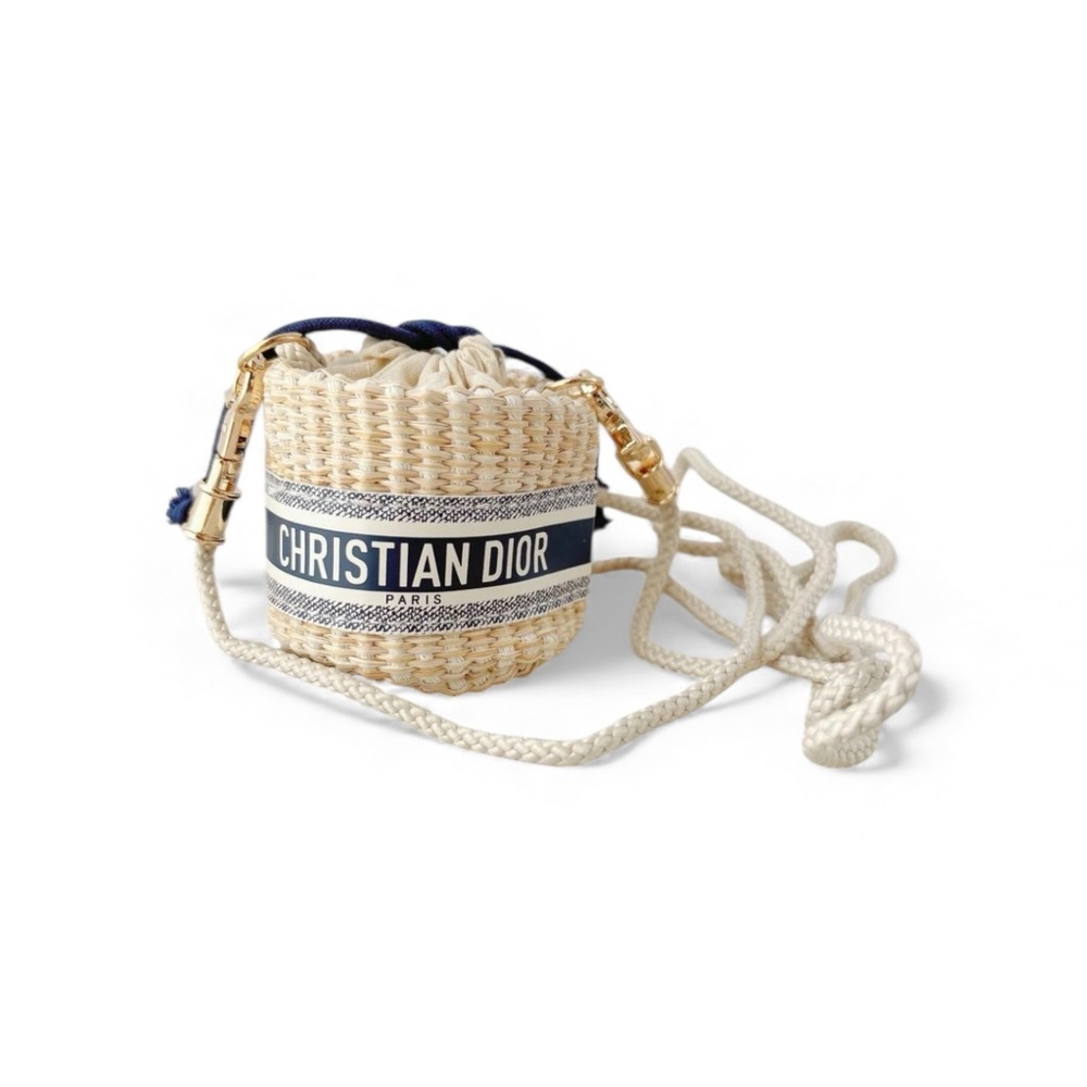 Christian Dior TROUSSE POUCH 9 x 7cm Strap:107cm Beige Limited. New In Box. - Picture 5 of 7